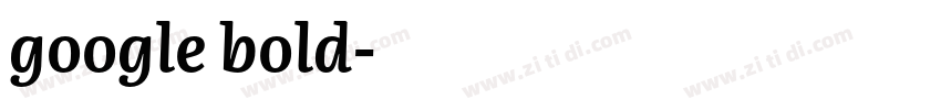 google bold字体转换